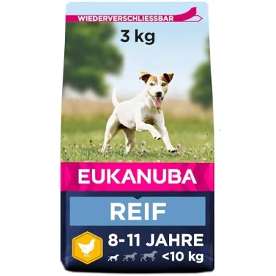 Image of Eukanuba Complete Dry Dog Food for Mature Senior Small Breeds with Fresh Chicken 3 kg
