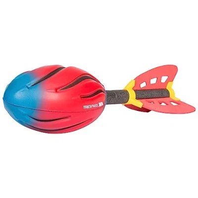 Image of Trespass Blastoff, Red/Blue, Soft Foam Rocket Throwing Toy, Red