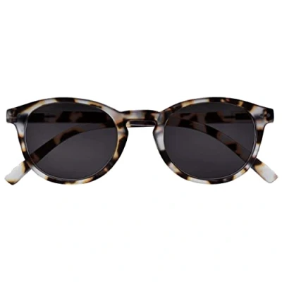 Image of OPULIZE Zen Reading Sunglasses Small Lightweight Round Frame Spring Hinges Scratch Resistant Tinted Lens UV400 Protection Matt Light Brown Tortoiseshelll Mens Womens S24 1T +3.00