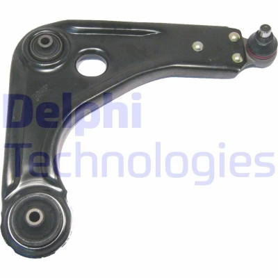 Image of 1028438, 1032099, 1046444, 1046501, 1063985 Suspension Arm DELPHI TC1038 with ball joint Right, Lower Trailing Sheet Steel FORD: KA Hatchback