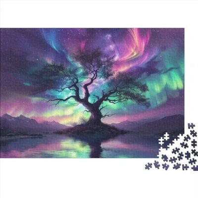 Image of Northern Lights 1000 Piece Jigsaw Puzzles for Adults Pieces Puzzle 1000pcs (75x50cm)