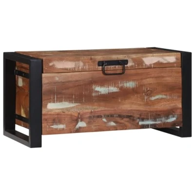 Image of vidaXL Storage Chests 60x30x30cm Solid Reclaimed Wood and Metal