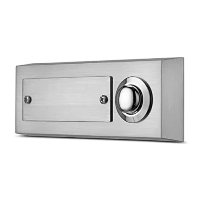 Image of REV 0504361555 Doorbell Front Door Bell Plate (Metal), max. 42 V AC/DC 2 A, Silver