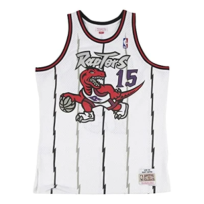 Image of Mitchell &amp; Ness Vince Carter 15 Replica Swingman NBA Jersey Toronto Raptors White HWC Basketball Trikot