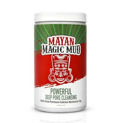 Image of Mayan Magic Mud Powerful Deep Pore Cleansing Facial and Body Mask 100 Percent Pure Premium Calcium Bentonite Clay Treats Acne Breakouts, Blackheads, Oily Skin 909 g
