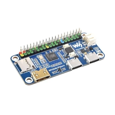 Image of RP2040 PiZero Microcontroller Board Based on Raspberry Pi Chip, Onboard DVI Interface, TF Card Slot and PIO USB Port, Compatible with 40PIN GPIO Header, 16MB Flash Memory