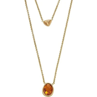Image of Skagen Women&#039;s Necklace, Sea Glass Honey and stainless steel Pendant Necklace