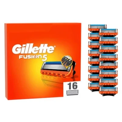 Image of Gillette Fusion5 Razor Blades Men, Pack of 16 Blade Refills with Precision Trimmer, 5 Anti Friction