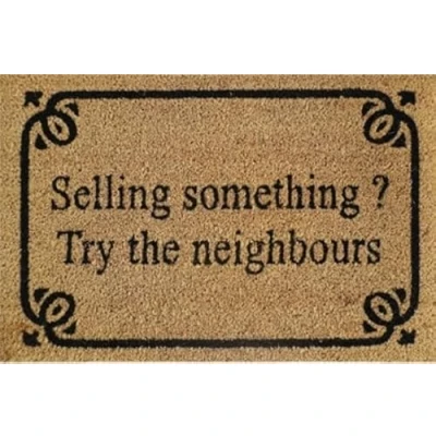Image of AP Supplies Rubber Backed Coir Door Mat 40cm x 60cm Durable, Non Slip, Eco Friendly, Absorbent for Indoor/Outdoor, Entrance, Floor (SELLING SOMETHING? TRY THE NEIGHBOURS)