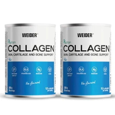 Image of Weider Duo Pack Collagen, Collagen. With Hyaluronic Acid, Magnesium and Vitamin C. 100% Peptan. Zero fat. Sugar zero. Keto. 600g