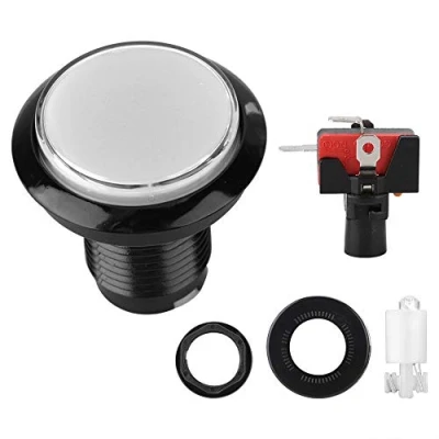 Image of ciciglow Arcade Buttons,46mm Dome LED Lit Illuminated Push Button,Arcade Buttons Switch Perfect Replace Button Machine Games DIY Part for Video Games(White)