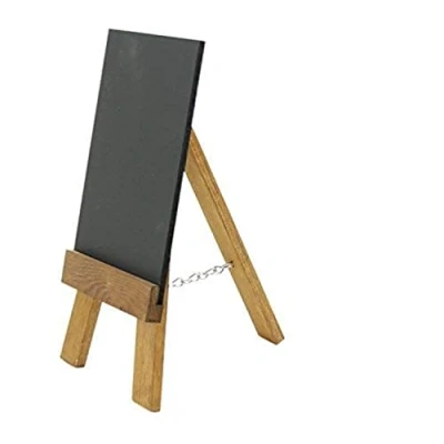 Image of Chalkboards UK Table Top Easel and Chalkboard/Blackboard, Wood, Dark Oak, 21 x 15 0.6 cm