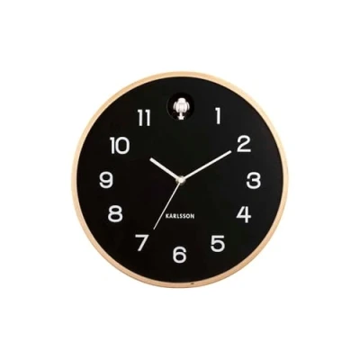 Image of Karlsson Natural Cuckoo Wall Clock BLACK (KA5886BK)