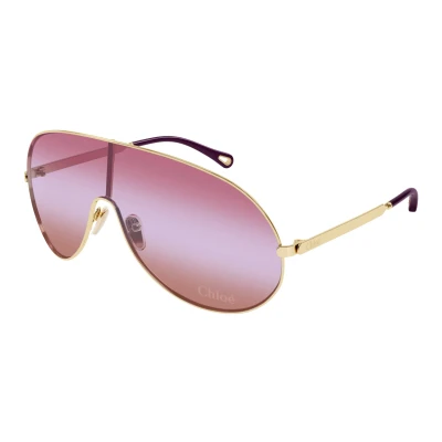 Image of CHLOÉ Sunglasses goldcoloured/red, Women&#039;s, Size: 99, Gold coloured/red