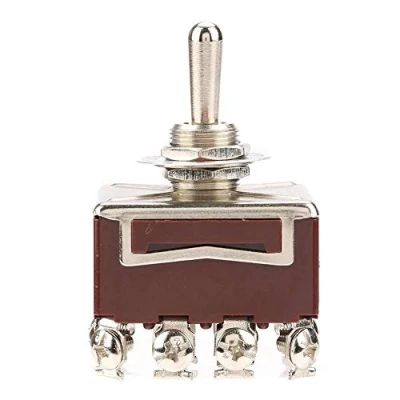 Image of ON/OFF/ON Toggle Switch,4PDT 3 Position Switch 12 Pin 12mm 15A/250VAC 10A/380VAC, switching power supply