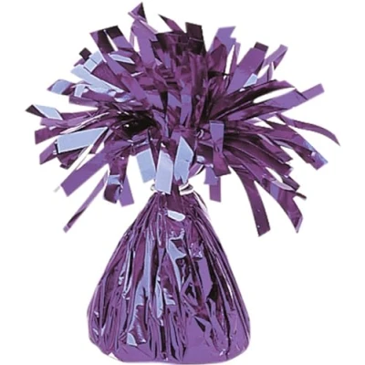 Image of Amscan 991365 14 Purple Fringed Foil Balloon Weight 170g