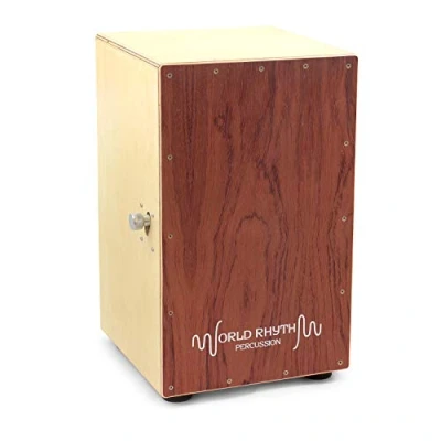 Image of World Rhythm Brown Cajon Drum with Adjustable Snare