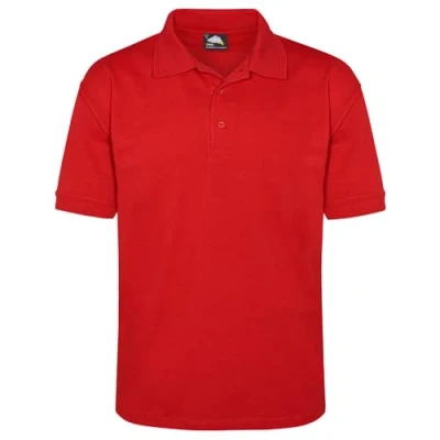 Image of ORN Polo Shirt for Men Adult Short Sleeve Workwear UK Casual Smart Tops Men, Professional Work Wear 1150 Eagle Red, Large