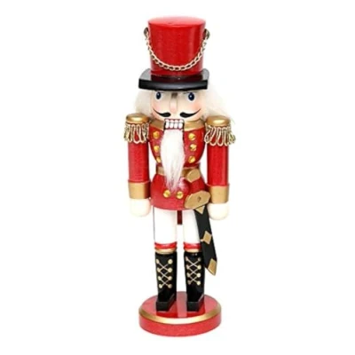 Image of Dekohelden24 Beautiful Nutcracker Soldier, colour Red, size approx. 20 cm