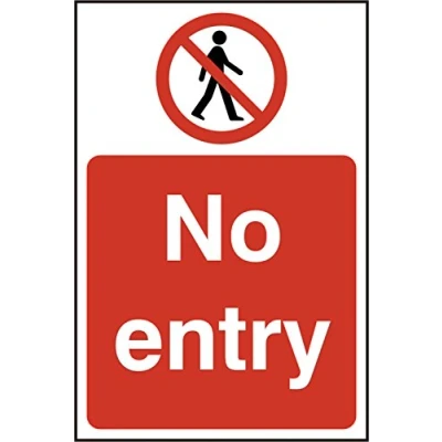 Image of No Entry Sav (Pk5) 200mm X 300mm