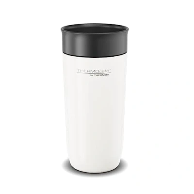 Image of TC Daily Drinking Mug 0.36 L, White matt, Stainless Steel, 6 Hours hot / 12 Cold, Completely Leak Proof for University, Office, by Thermos, Coffee Mug, Removable Closure, Cup, Thermos