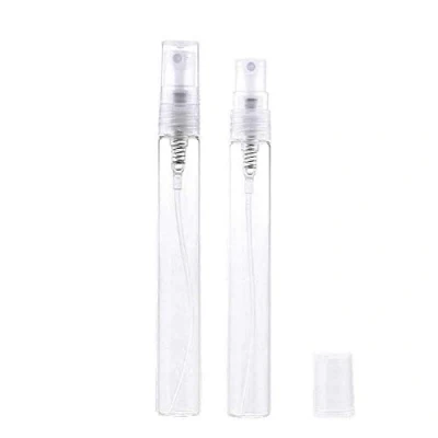 Image of CMJ™ 2 x 10ml CLEAR Glass Spray Bottles Atomiser Travel Perfume Liquid Aftershave UK