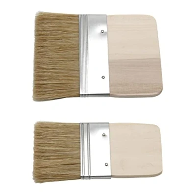 Image of PAINTERSISTERS® Paddle Surface Brush 60 mm + 100 Wide, Bristle Brush, Primer Flat Wide Wooden Handle for Watercolour, Gouache, Acrylic, Oil on Canvas and Painting Base