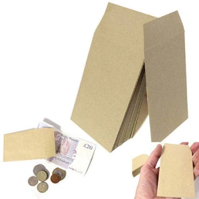 Image of Indigo Plain Money Dinner Brown Manilla Envelopes (200)