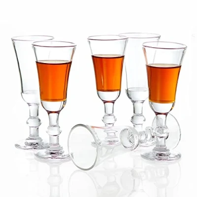 Image of JAIEF Sherry Glasses,30ML Lead Free Port Glass, Clear Shot Glasses Liqueur (Set of 6)