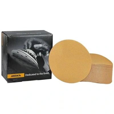 Image of Mirka Gold universal sandpaper Ø 150mm / self adhesive grit P80, 100 pcs For sanding plaster, filler, chipboard, wood, varnish