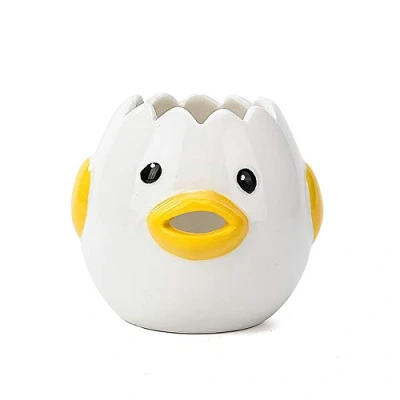 Image of Egg Separator, Ceramic Yolk White Portable Kitchen Gadgets Baking Tool