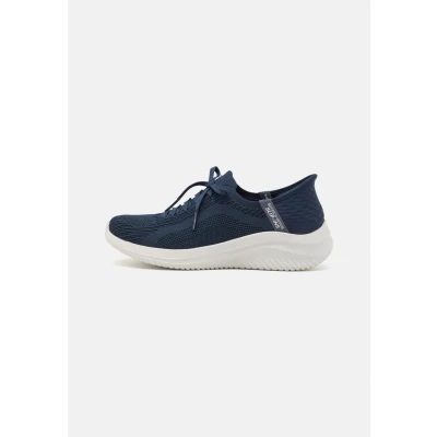 Image of Skechers Wide Fit Ultra FLEX 3.0 Trainers, Women&#039;s, Size: 3, Navy/mint Textile