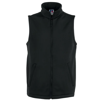 Image of Russell Athletic Mens Smart Softshell Gilet (Black) Size Large