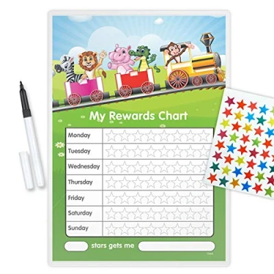 Image of Animal Train Reward Chart TRAR (Including FREE pen and star stickers)