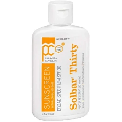 Image of SolBar PF Sunscreen Liquid SPF 30 with Broad Spectrum UVB &amp; UVA 4 Oz