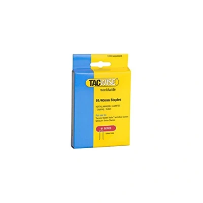 Image of Tacwise 0768 Type 91 / 40 mm Galvanised Narrow Crown Staples, Pack of 1,000
