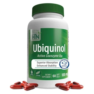 Image of Ubiquinol 100mg 60 (Soy Free) (Non GMO) EAF CoQ10 (Enhanced Absorption Formula Coenzyme Q10 as Kaneka Ubiquinol) by Health Thru Nutrition (60 Softgels)