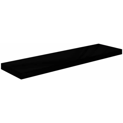 Image of vidaXL Floating Wall Shelf High Gloss Black 90x23.5x3.8 cm MDF