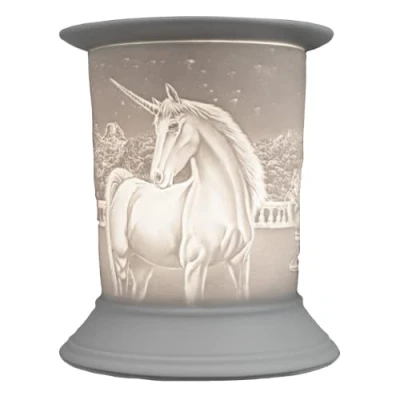 Image of Cello Porcelain Straight Electric Wax Burner, Unicorn Pattern Melt Burner &amp; Gifts For Women Use As A Or An Oil And Transform Your Home Fragrance.