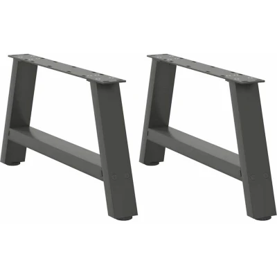 Image of vidaXL Coffee Table Legs A Shaped 2 pcs Anthracite 60x(30 31) cm Steel