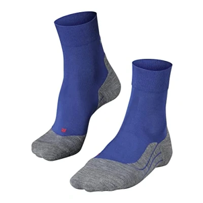 Image of 1 Pair Black / Grey RU4 Cool Volume Ergonomic Cushioned Crew Running Socks Men&#039;s 5.5 7.5 Mens Falke