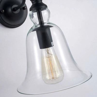 Image of Paris Dome Wall Lamp Black, E27
