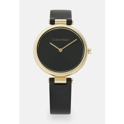 Image of Calvin Klein Gleam Watch black/goldcoloured, Women&#039;s, Size: One Size, Black/gold coloured