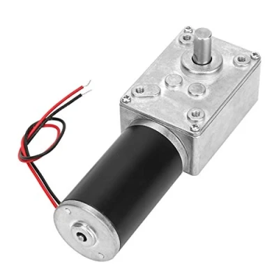 Image of Worm Gear Motor, High Torsion Spee d Reduce Electric Gearbox Reversible 8mm Shaft 12V(12V 400RPM), Power Plant &amp; Driveline Systems