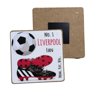 Image of Liverpool The Reds Football Club FC Happy Fan FRIDGE MAGNET by WHITE COTTON CARDS (M FN7)