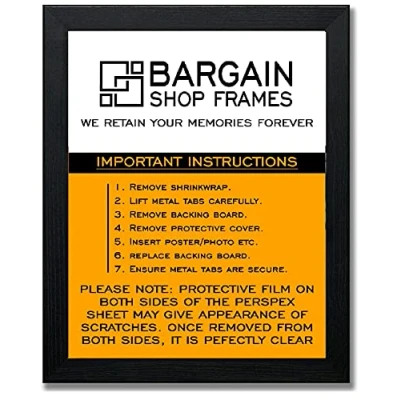Image of Bargain Shop Az MODERN STYLE SOLID WOODEN EFFECT PICTURE FRAMES PHOTO POSTER READY TO HANG OR STAND (30cm x 40cm, BLACK)