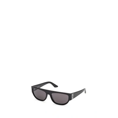 Image of GCDS Unisex GD0062 01A Sunglasses Acetate Black Smoke Geometric Normal