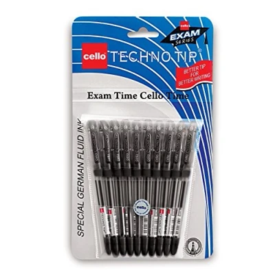 Image of Cello Technotip Ball Pen Set Pack of 10 (Black)