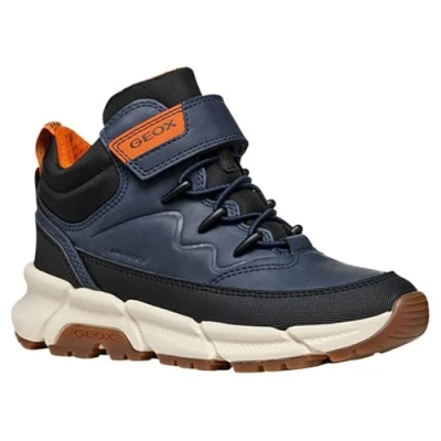 Image of Geox J FLEXYPER Plus BOY Ankle Boot, Navy/Black, 10 UK Child