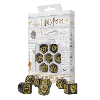 Image of Harry Potter pack dés Hufflepuff Modern Dice Set Black (7)